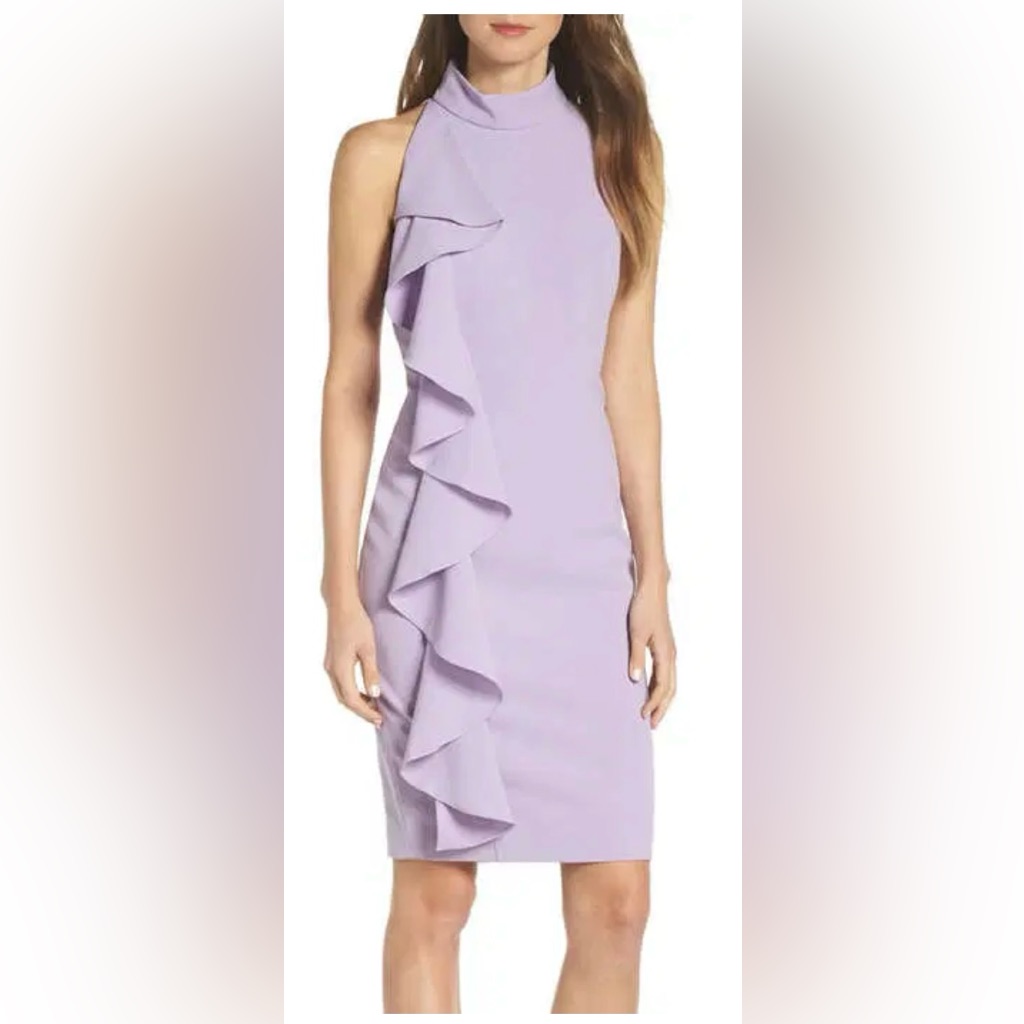 Eliza J Ruffle Sheath Dress